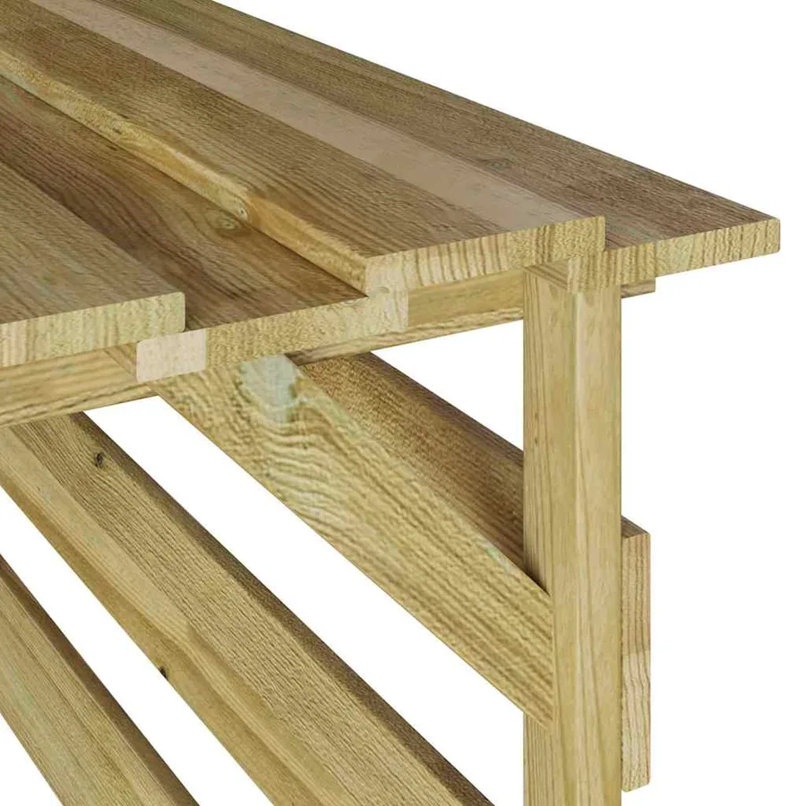 Garage pour tondeuse à gazon Marron 84 x 80 x 56 cm - 8