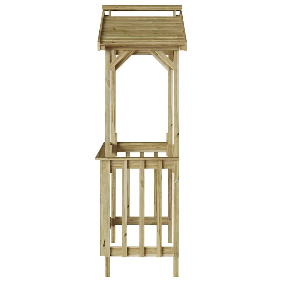 Abri pour barbecue 133,5 x 63 x 200 cm Pinède imprégnée - 6