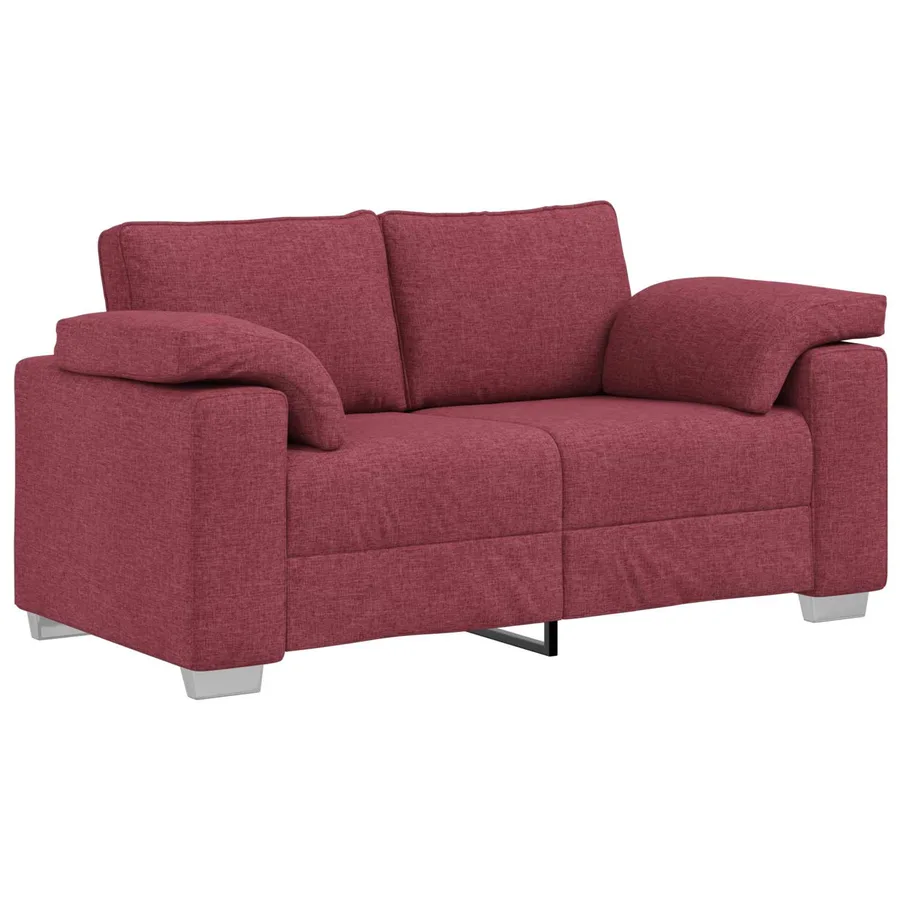 Canapé 2 pcs Bordeaux 219 x 80 x 82 cm tissu - 4