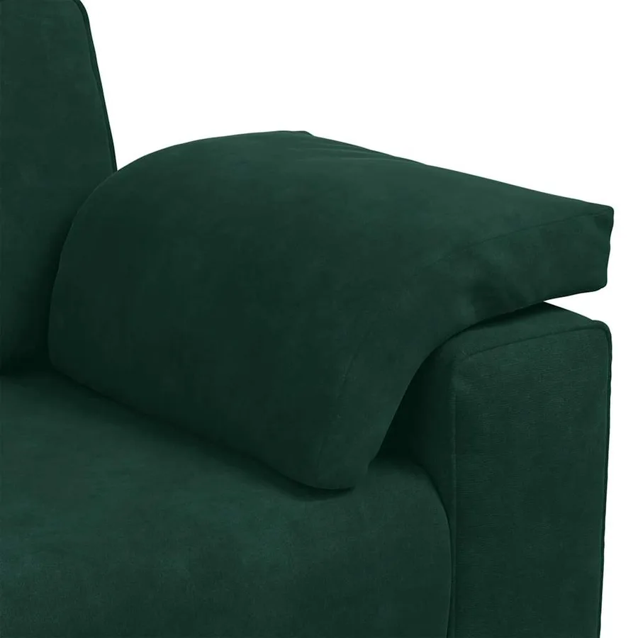 Canapé deux places vert foncé 160 x 77 x 82 cm velours - 7
