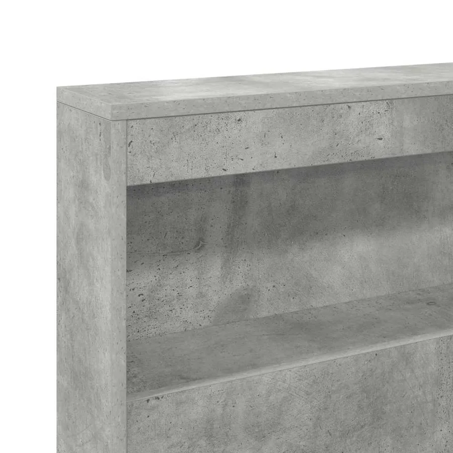 Tête de lit de rangement Gris béton 135 cm Bois d'ingénierie - 9