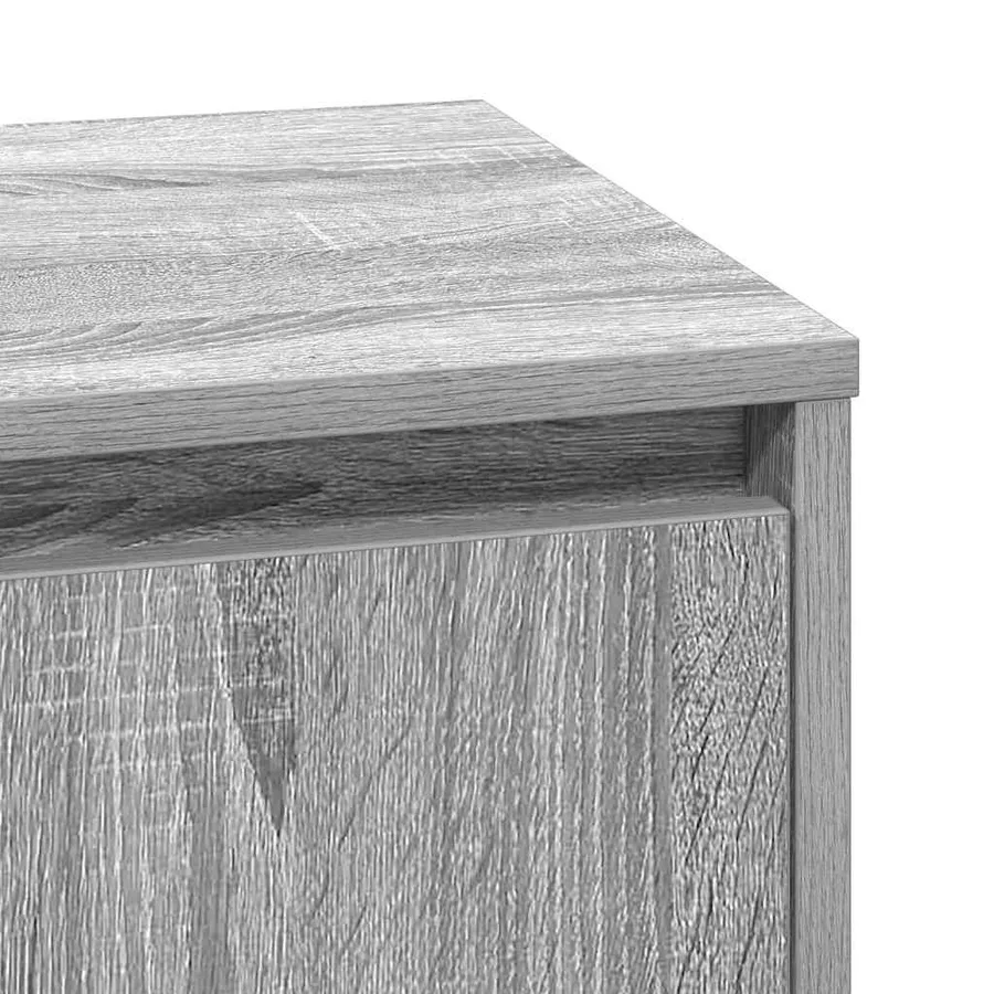 Cabinet de chevet Gris 39 x 34,5 x 50 cm Bois d'ingénierie - 10
