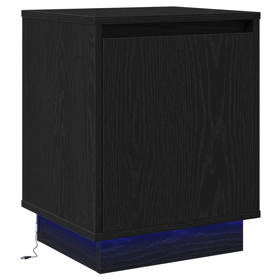 Cabinet de chevet Chêne noir 39 x 34,5 x 50 cm - 2