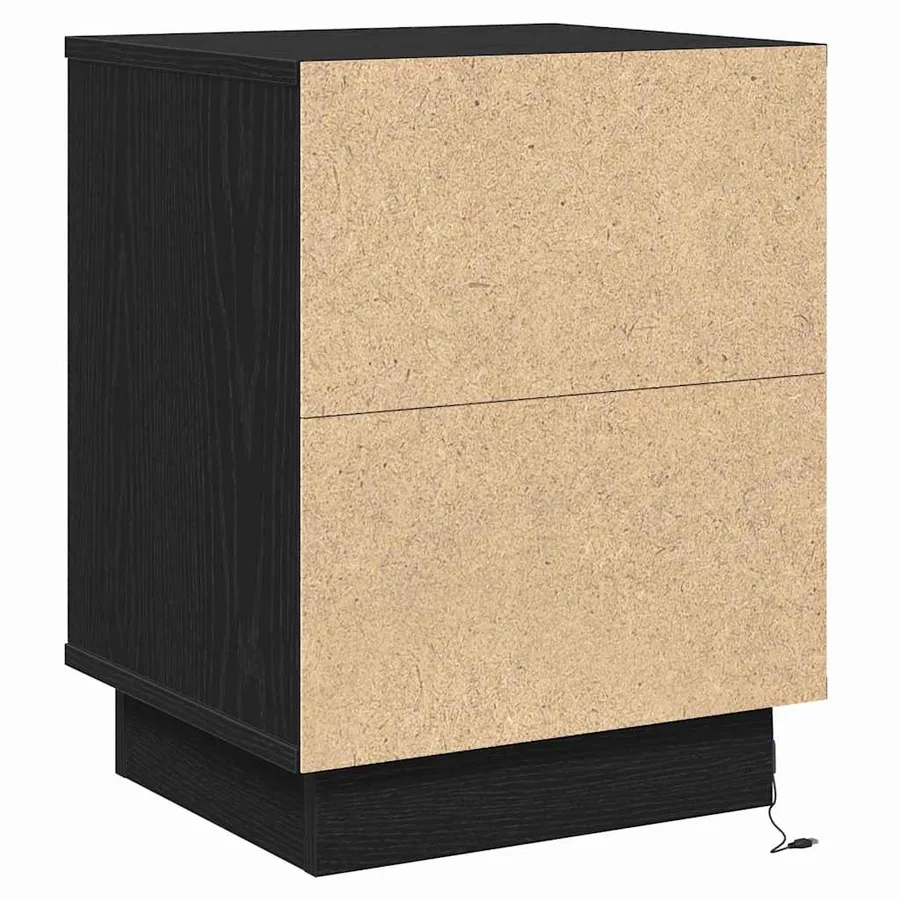 Cabinet de chevet Chêne noir 39 x 34,5 x 50 cm - 9