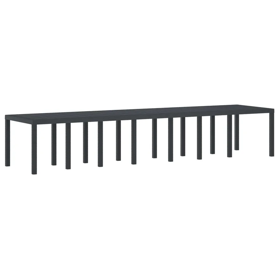 Table de Jardin Anthracite 400 x 100 x 73 cm polyrotin - 2