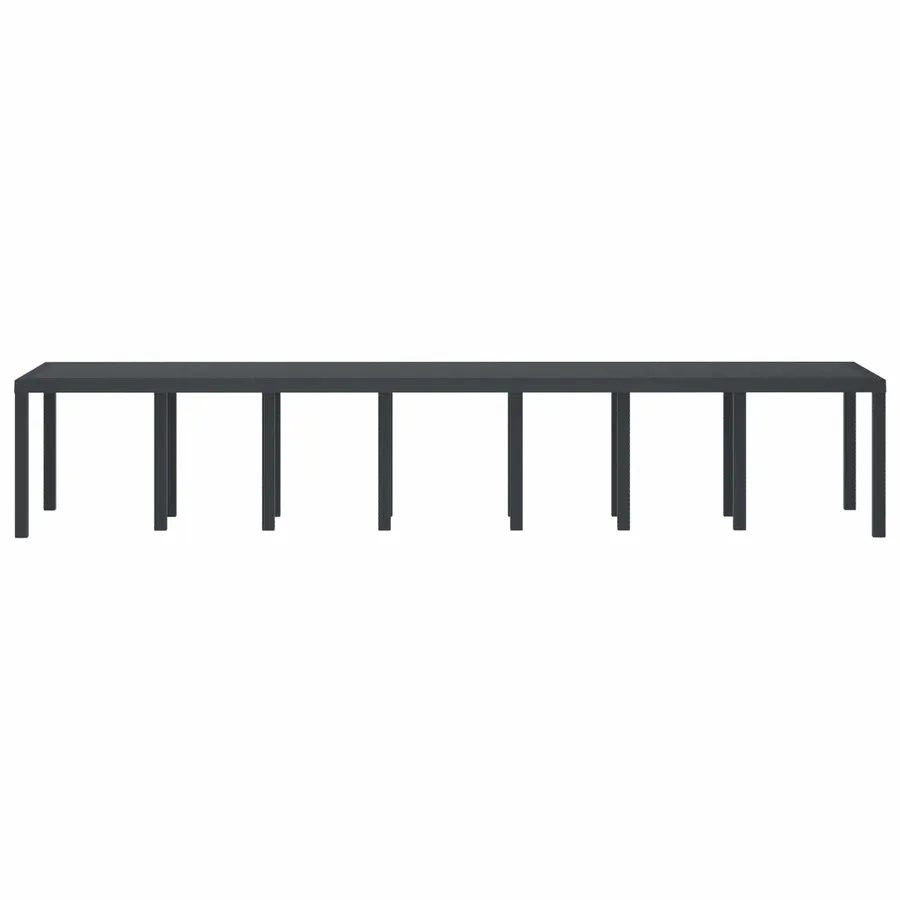 Table de Jardin Anthracite 400 x 100 x 73 cm polyrotin - 4