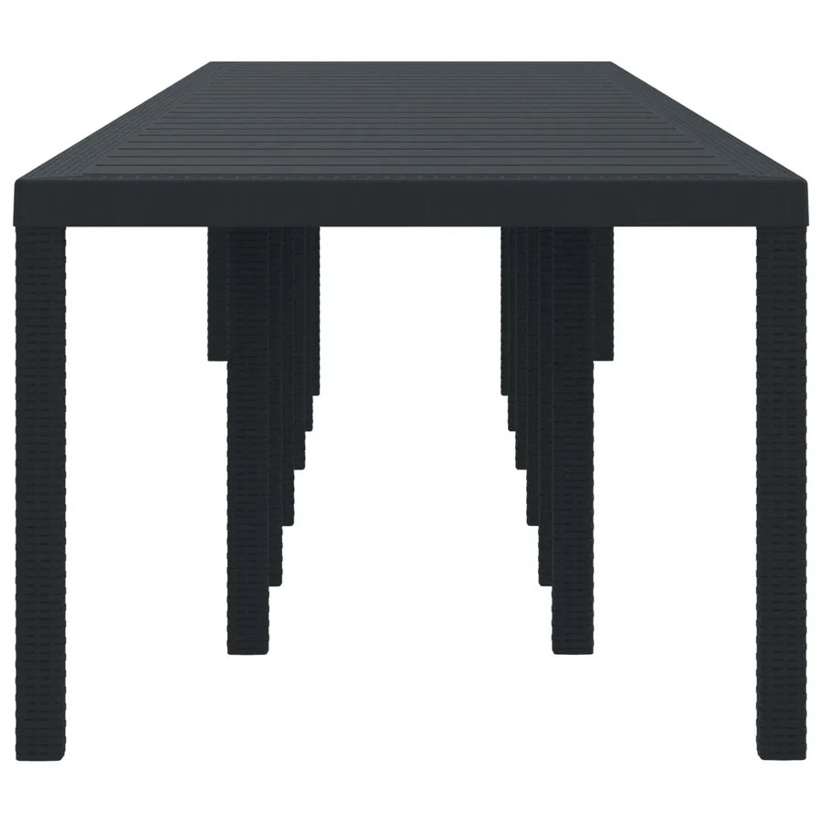 Table de Jardin Anthracite 400 x 100 x 73 cm polyrotin - 5