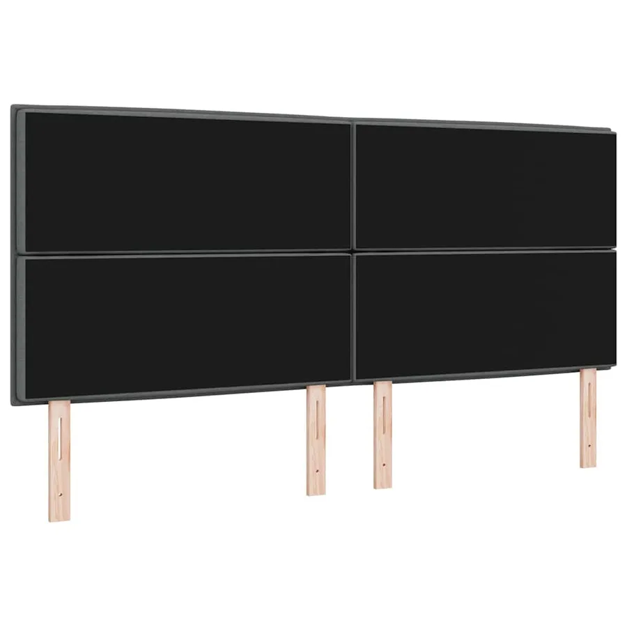 Tête de lit LED avec bandes LED Gris foncé 200 cm tissu - 7
