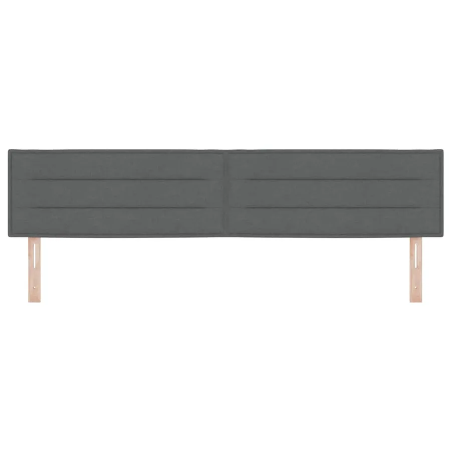 Tête de lit LED avec bandes LED Gris foncé 200 cm tissu - 5