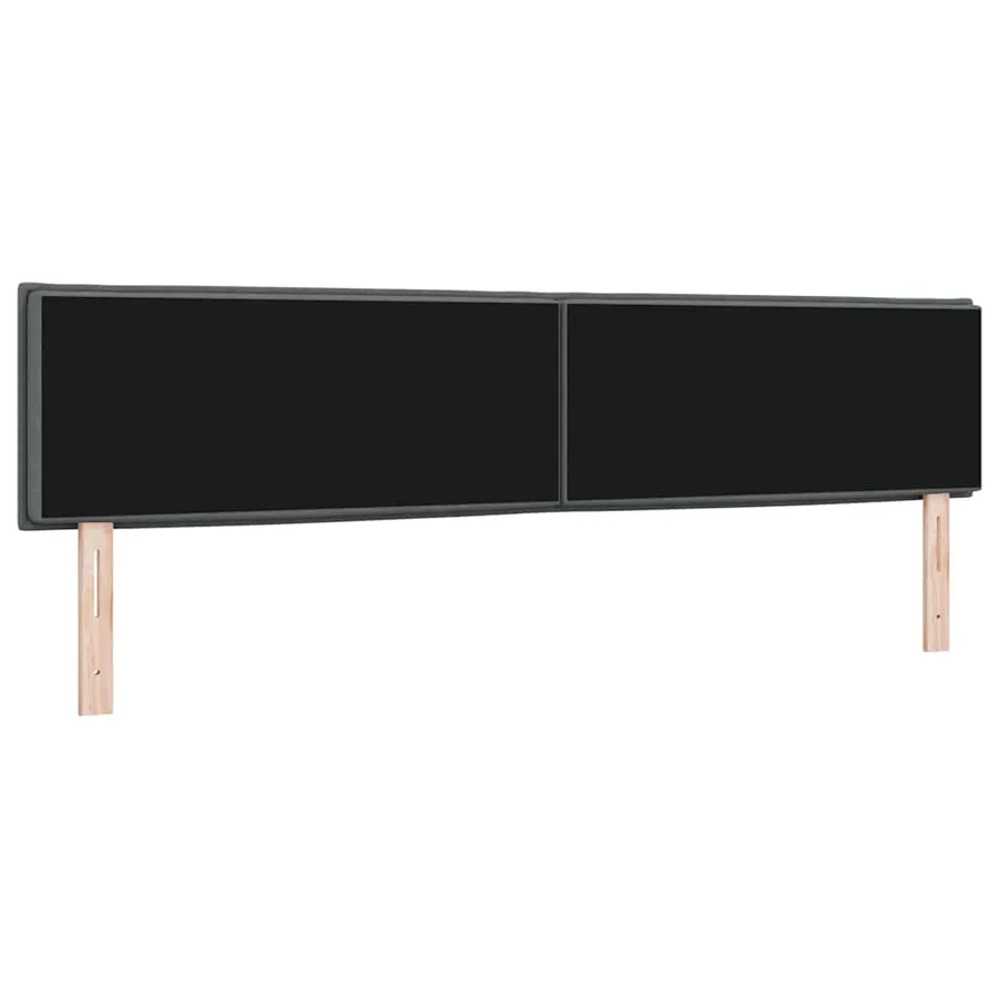 Tête de lit LED avec bandes LED Gris foncé 200 cm tissu - 7