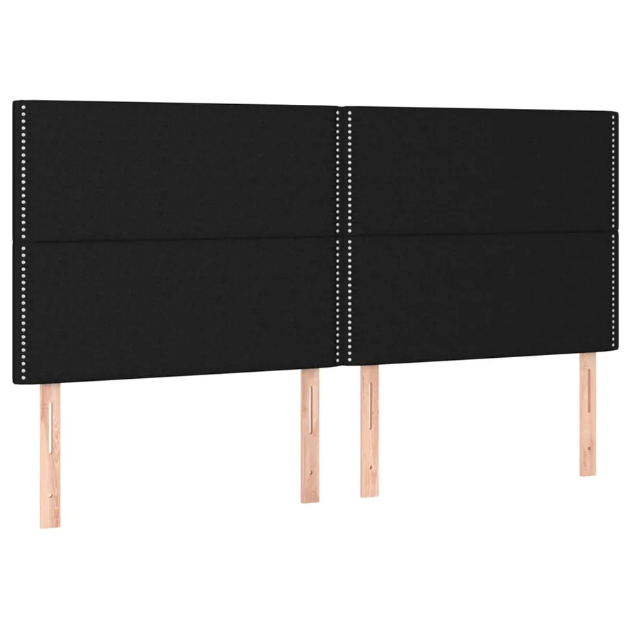 Tête de lit Noir 180x5x118/128 cm Tissu - 2