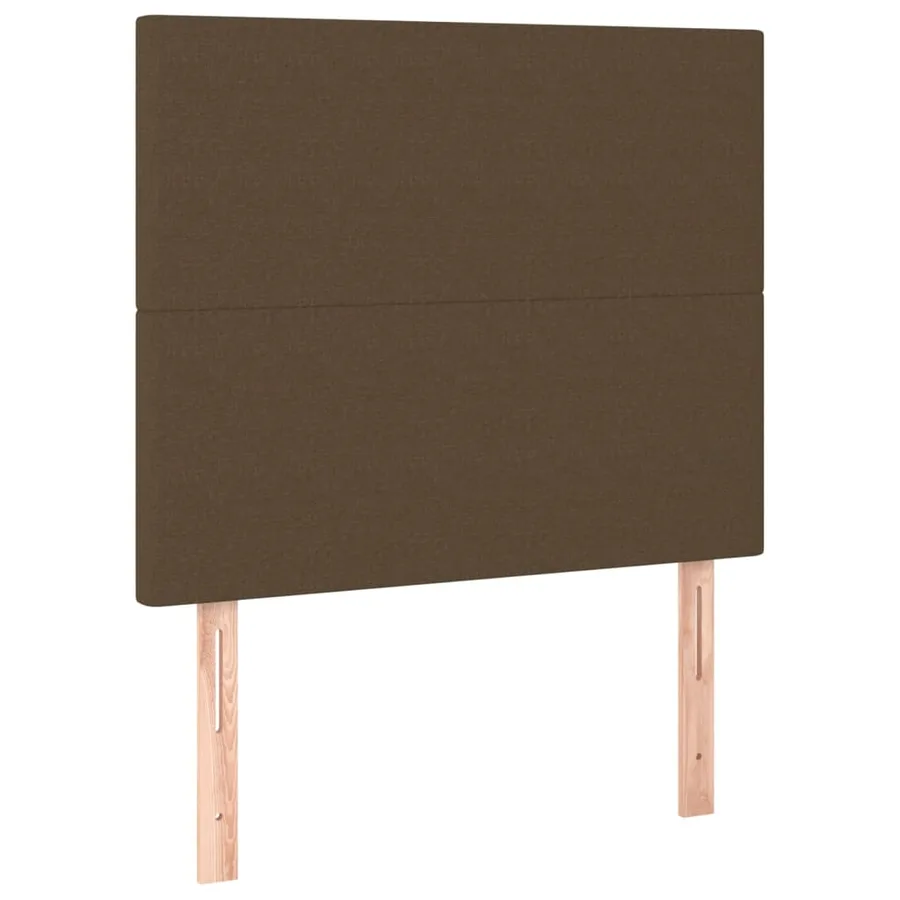 Tête de lit à LED Marron foncé 100x5x118/128 cm Tissu - 4