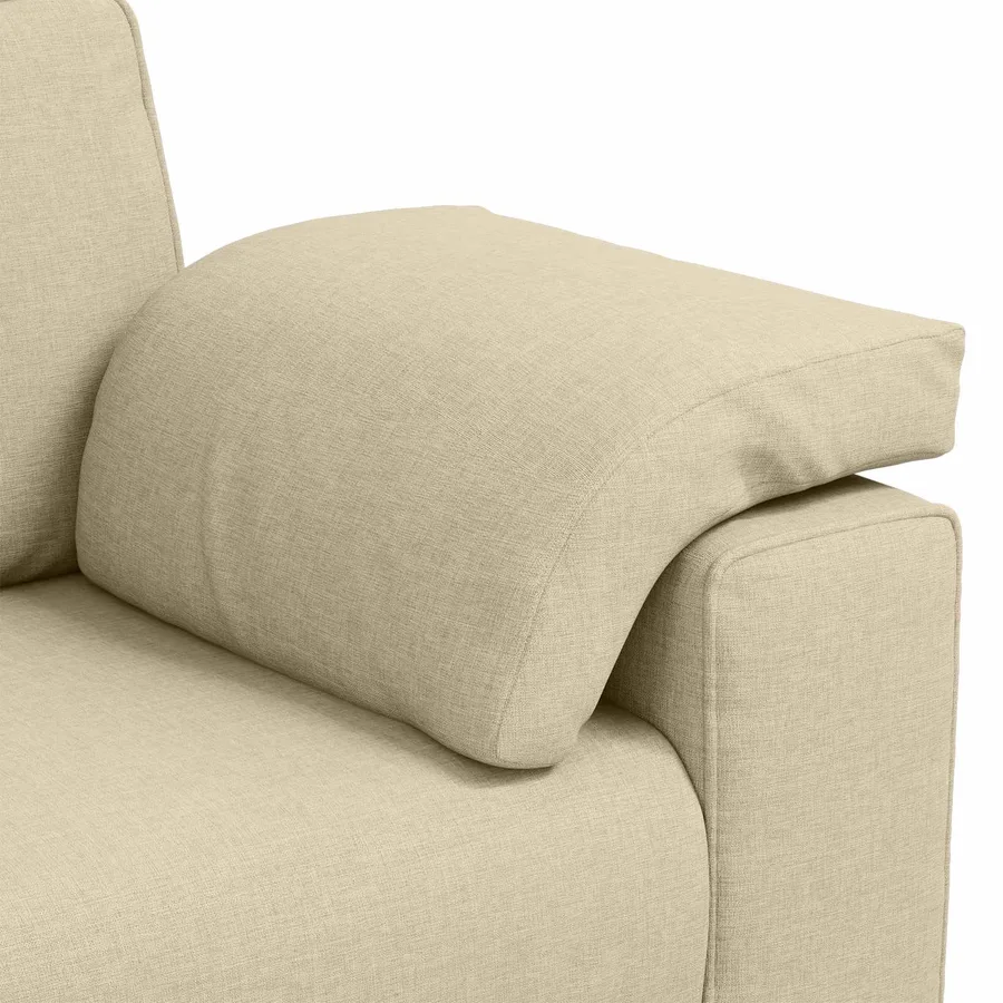 Canapé 3 pcs Crème 219 x 80 x 82 cm Tissu en lin mélangé - 8
