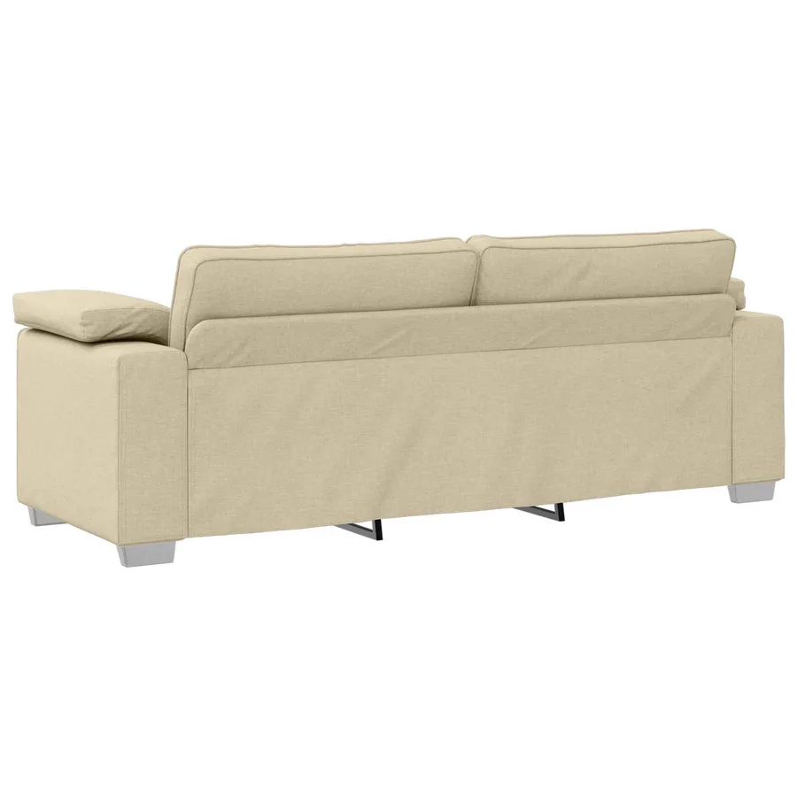 Canapé 3 pcs Crème 219 x 80 x 82 cm Tissu en lin mélangé - 9
