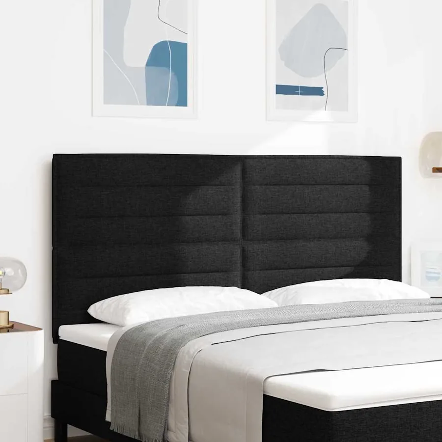 Tête de lit Noir 180 cm tissu