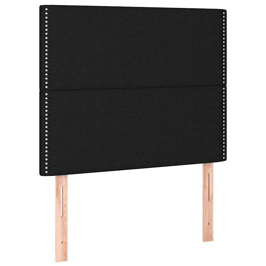 Sommier à lattes de lit avec matelas Noir 90x200 cm Tissu - 6
