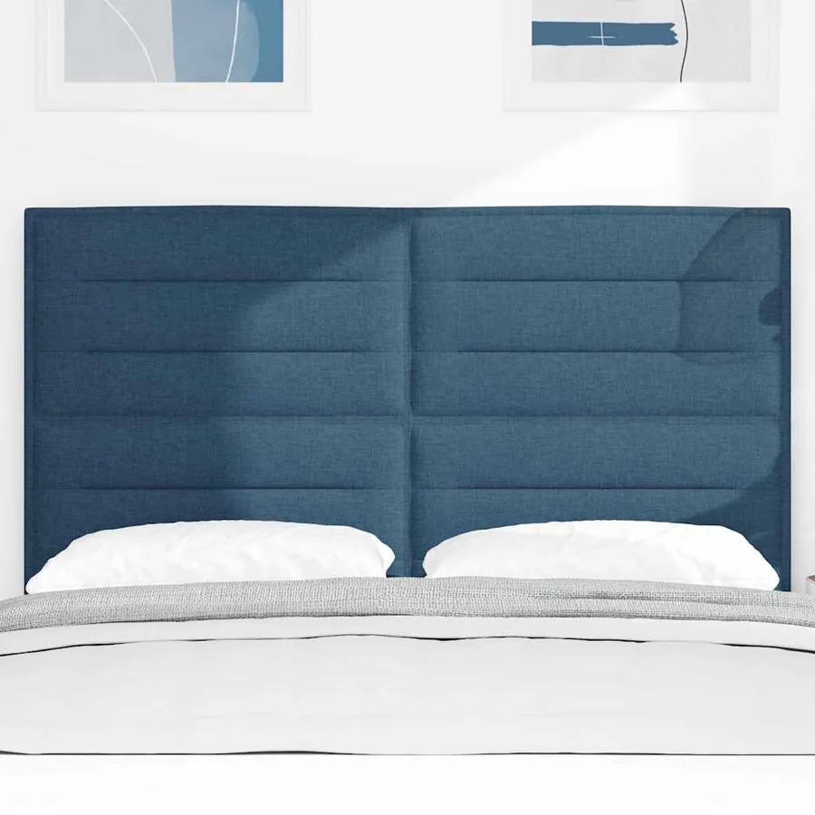 Tête de lit LED avec bandes LED Bleu 144 cm tissu - 3