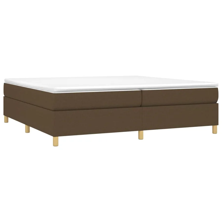 Sommier à lattes de lit avec matelas Marron foncé 200x200 cm - 3