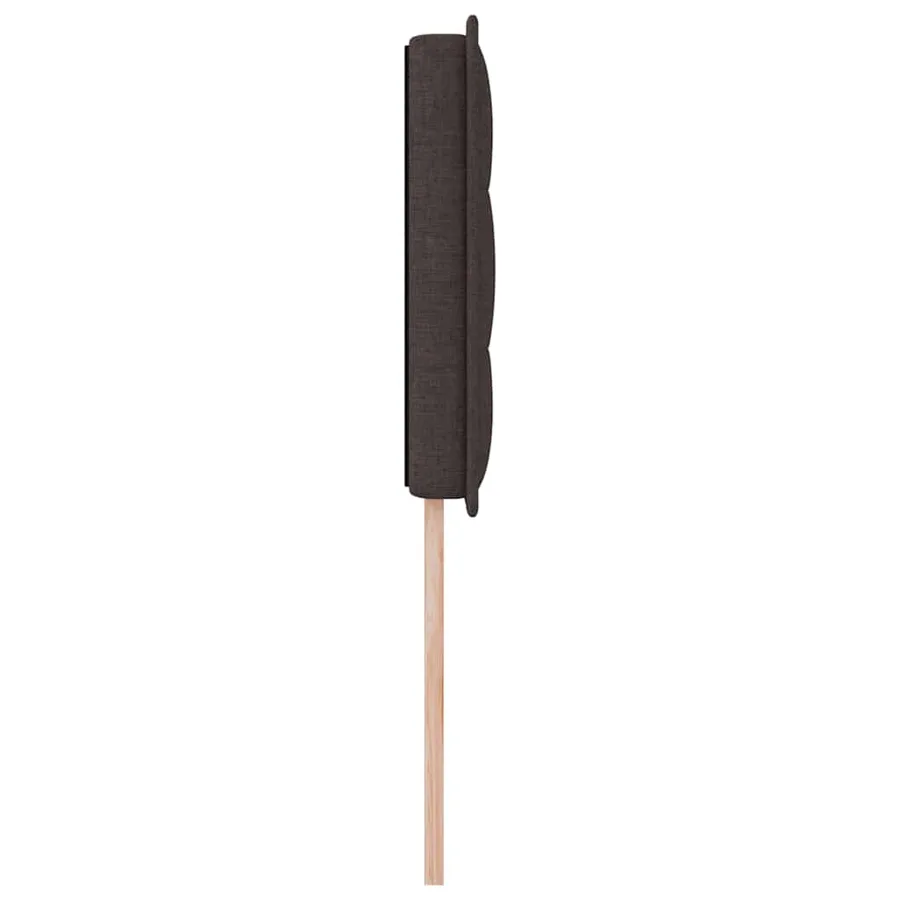 Tête de lit LED avec bandes LED Marron foncé 90 cm tissu - 6