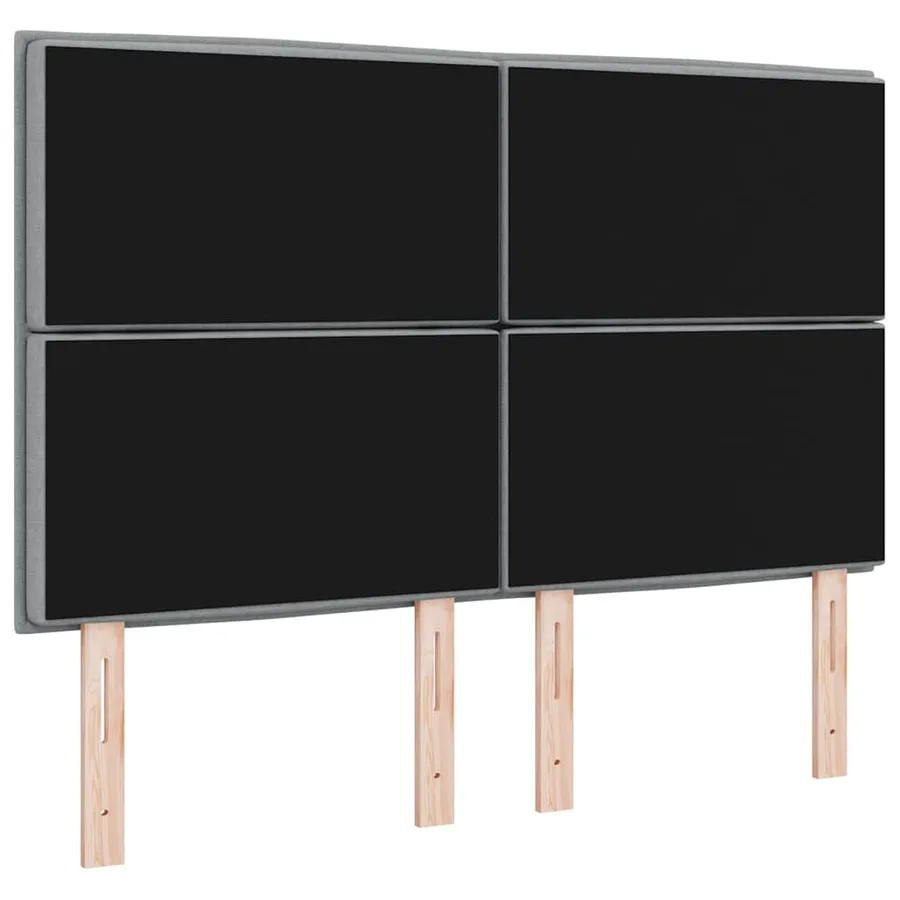 Tête de lit Gris clair 160 cm tissu - 6