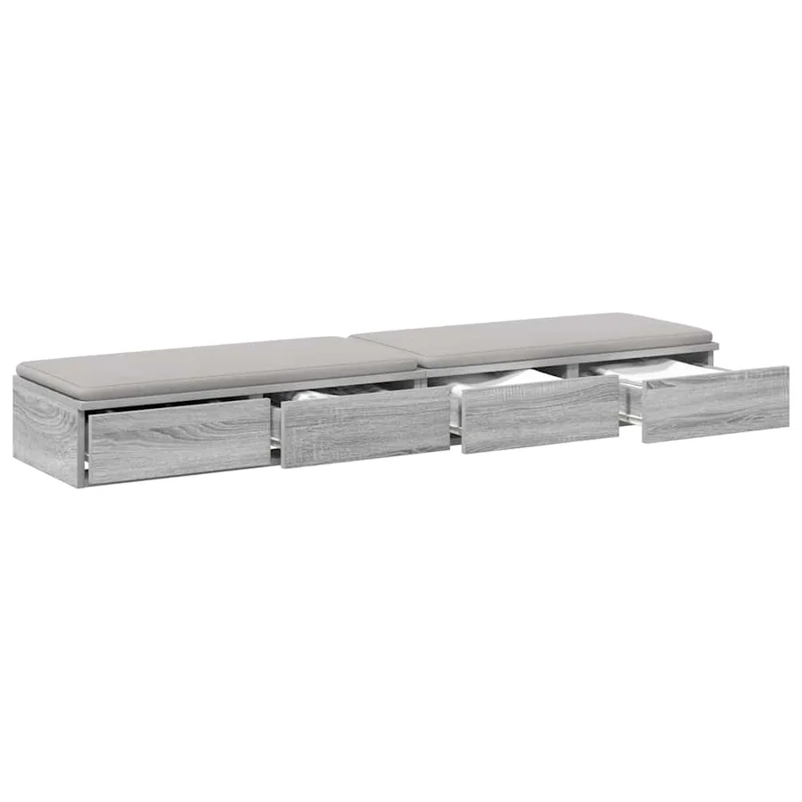 Tiroirs de lit avec tiroir Gris Sonoma 150 x 36,5 x 16,5 cm - 3