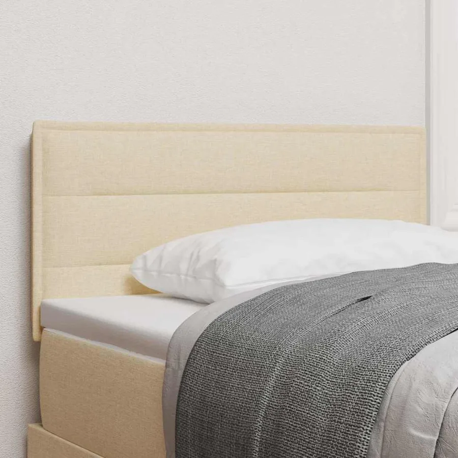 Tête de lit LED avec bandes LED Crème 100 cm tissu