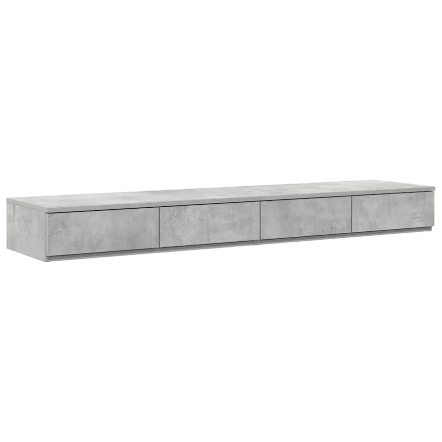 Tiroirs de lit avec tiroir Gris béton 160 x 36,5 x 16,5 cm - 2
