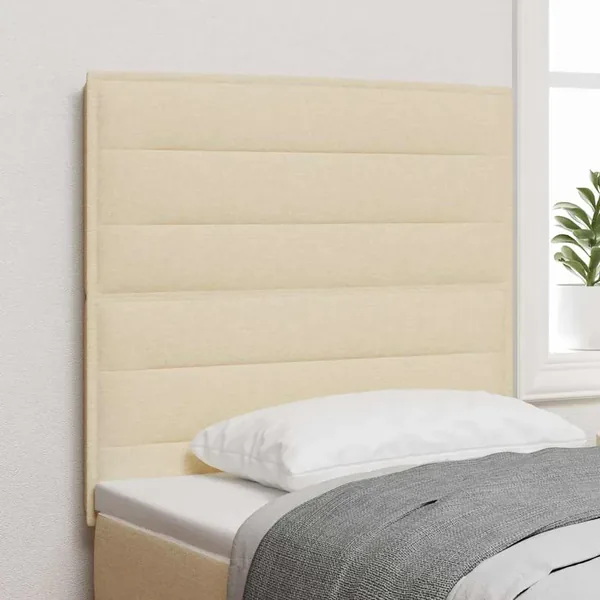 Tête de lit LED avec bandes LED Crème 100 cm tissu