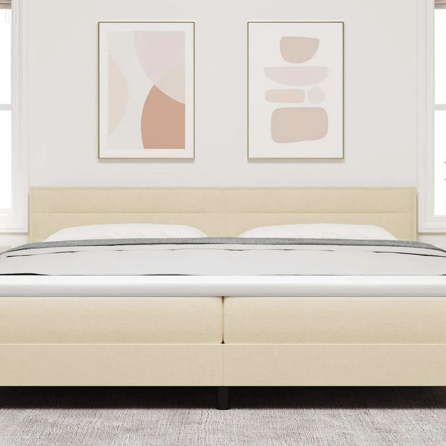 Tête de lit LED avec bandes LED Crème 200 cm tissu - 3