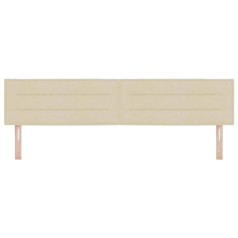 Tête de lit LED avec bandes LED Crème 200 cm tissu - 5