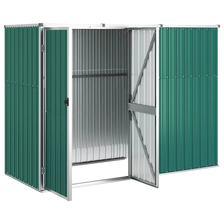 Abri à outils de jardin Vert 225x89x161 cm Acier galvanisé - 3