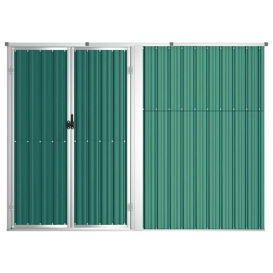 Abri à outils de jardin Vert 225x89x161 cm Acier galvanisé - 4