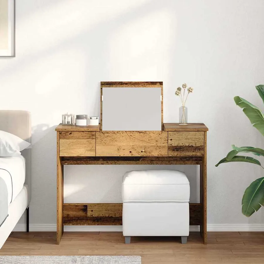 Table de cosmétiques avec tiroir Bois ancien 100 x 45 x 76 cm - 4