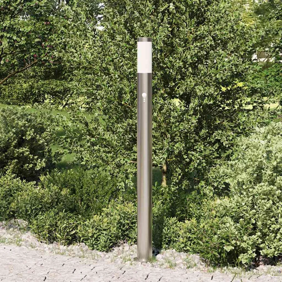 Borne lumineuse avec détecteur 110 cm en acier inoxydable IP44 - 3