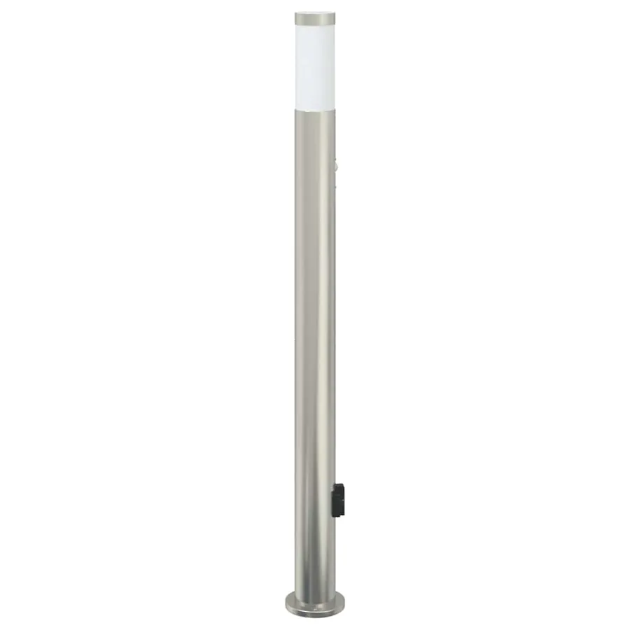 Borne lumineuse avec détecteur et prise 110 cm acier inoxydable IP44 - 4