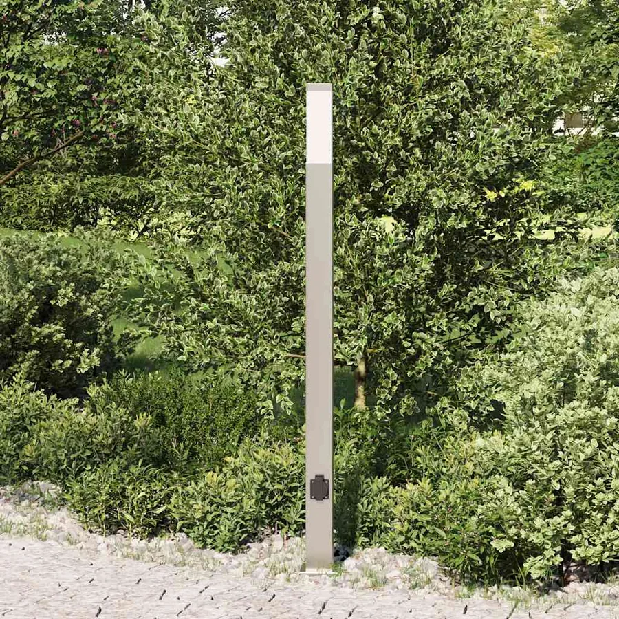 Borne lumineuse avec sortie 110 cm en acier inoxydable IP44 - 3