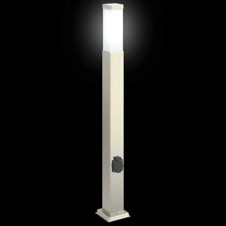 Borne lumineuse avec sortie 80 cm en acier inoxydable IP44 - 6