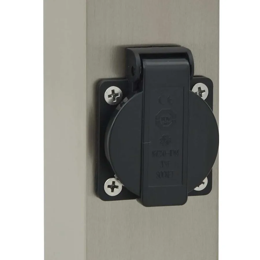 Borne lumineuse avec sortie 80 cm en acier inoxydable IP44 - 8