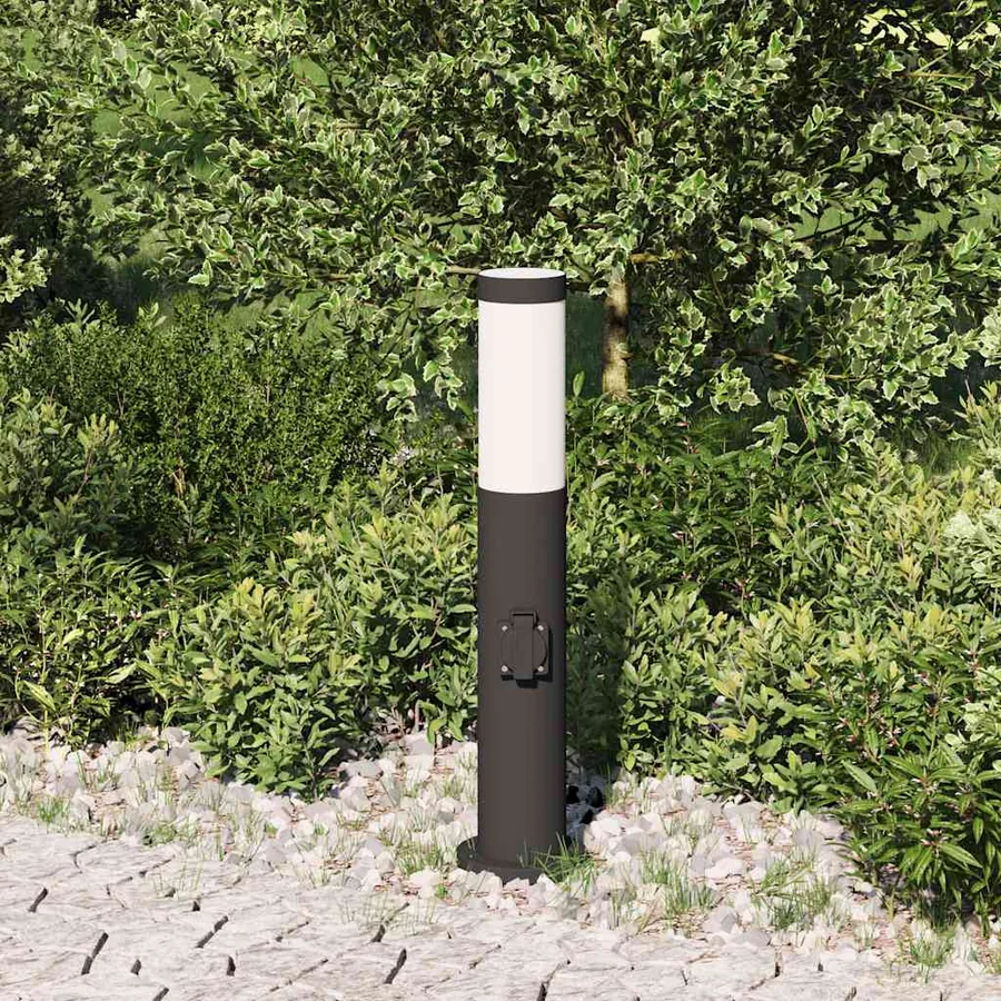 Borne lumineuse avec sortie 50 cm en acier inoxydable IP44 - 3