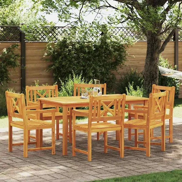 Chaises de jardin 6 pcs Naturel Bois d'Acacia Massif