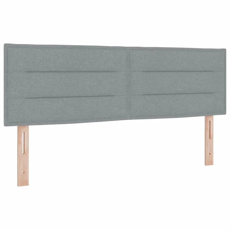 Tête de lit Gris clair 144 cm tissu - 2