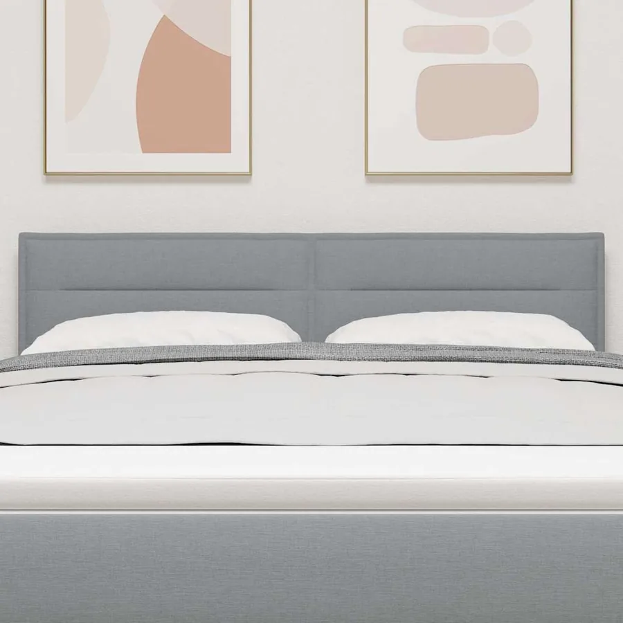 Tête de lit Gris clair 144 cm tissu - 3