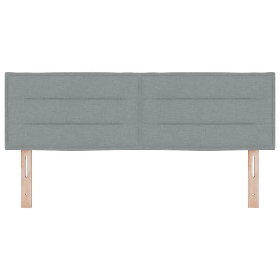 Tête de lit Gris clair 144 cm tissu - 4