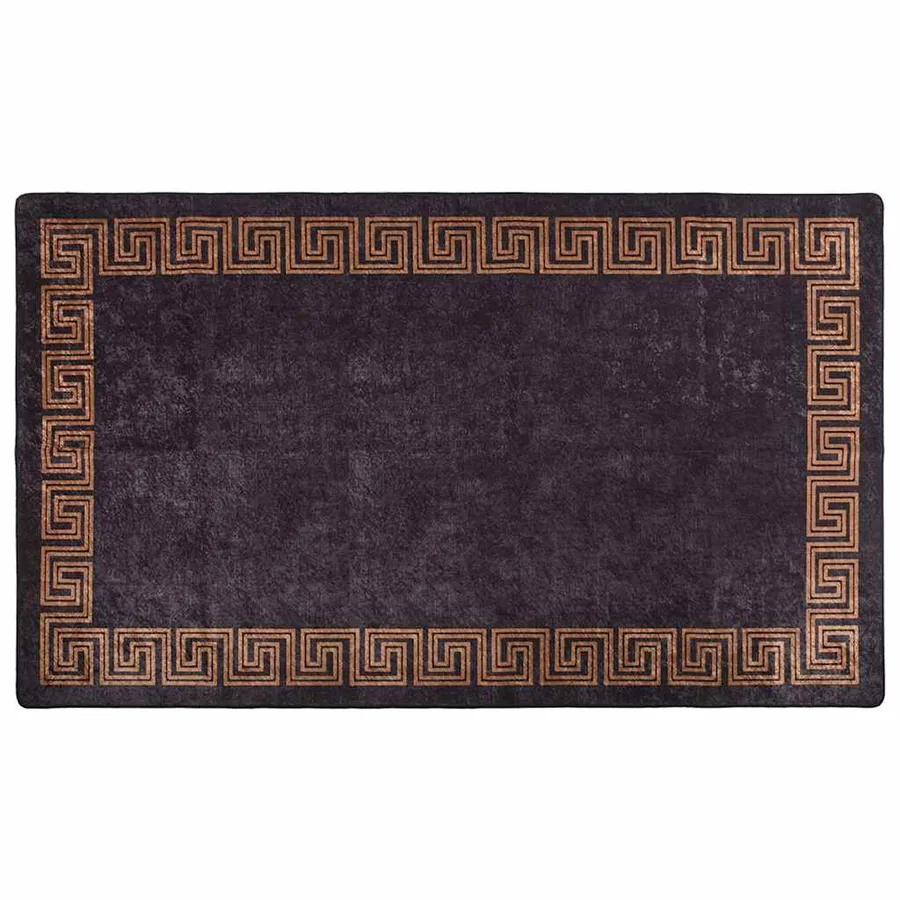 Tapis lavable 190x300 cm noir et doré - 2