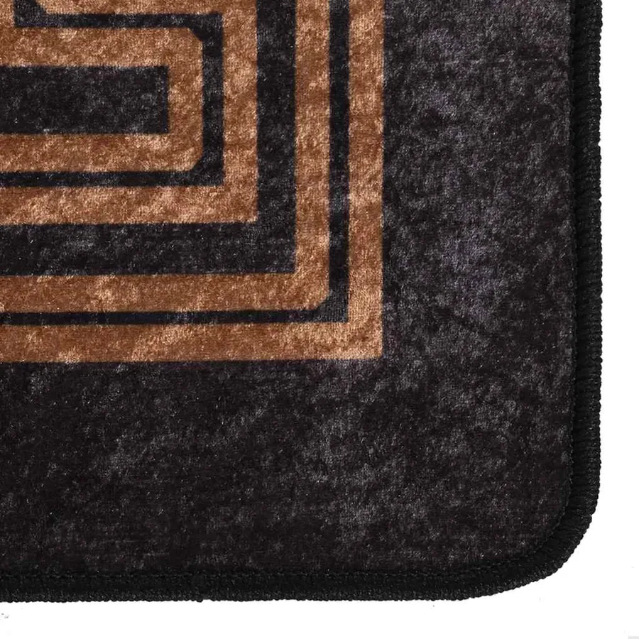 Tapis lavable 190x300 cm noir et doré - 3
