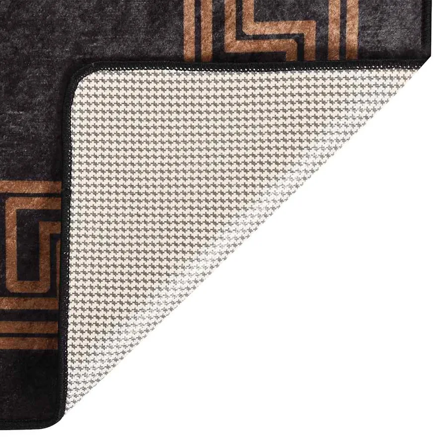 Tapis lavable 190x300 cm noir et doré - 4