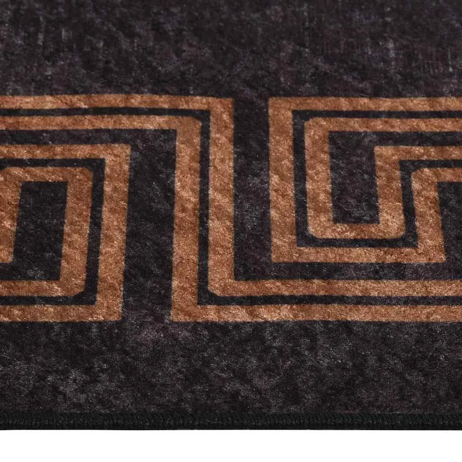 Tapis lavable 190x300 cm noir et doré - 6