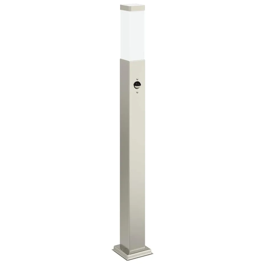 Bornes lumineuses avec détecteur lot de 3 80 cm acier inoxydable IP44 - 4