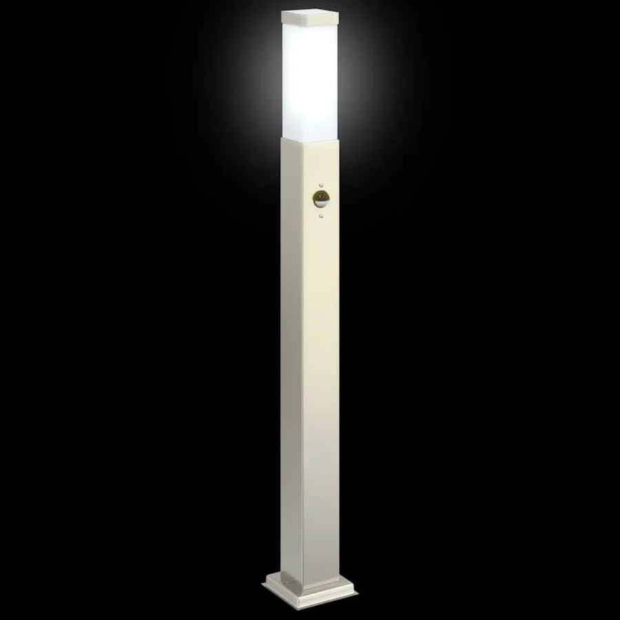 Bornes lumineuses avec détecteur lot de 3 80 cm acier inoxydable IP44 - 5