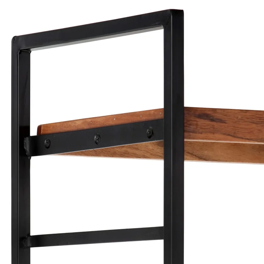 Bibliothèque à 4 niveaux 80x30x180 cm Bois d'acacia massif - 6